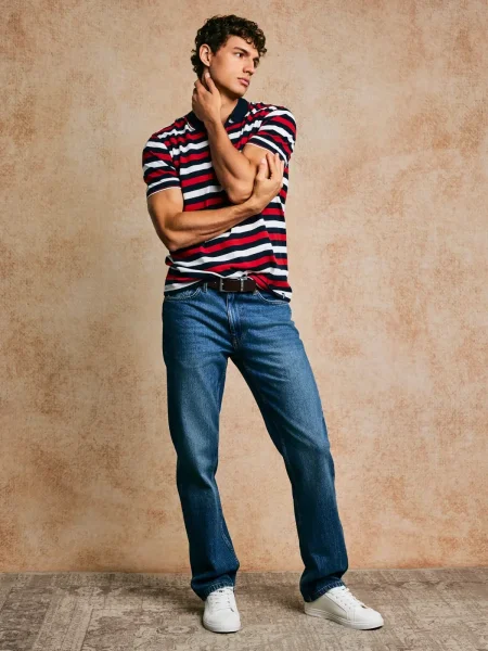 Men's polo shirt with colorful stripes Seulir