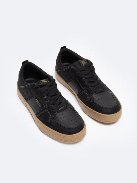 Men's sneakers with contrasting sole, black NN174094 906