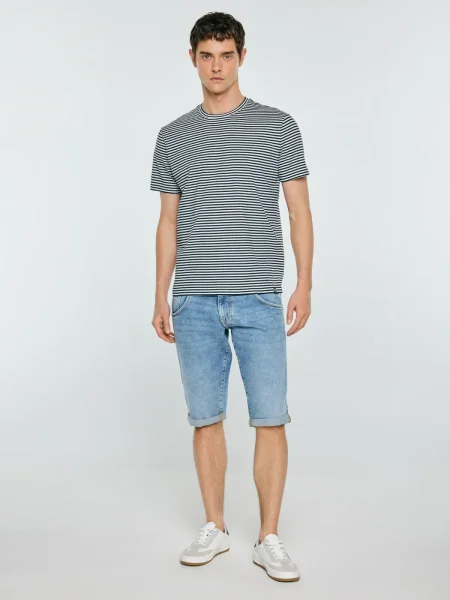 Men's navy blue striped T-shirt Garri 403