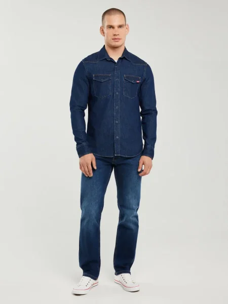 Men's navy blue denim shirt Chuck 761