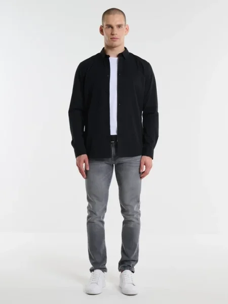 Trixi 906 Men's Oxford Shirt, Black