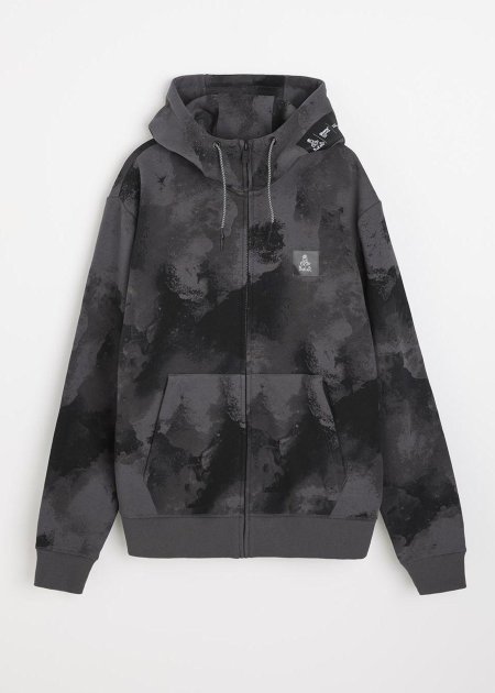 Sweatshirt DKR ZIP H24 PT,BlackGrey,M