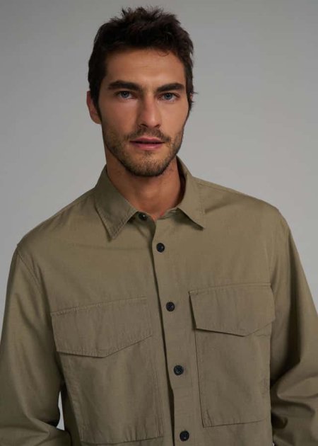 Shirt DKR BLOMST, Khaki