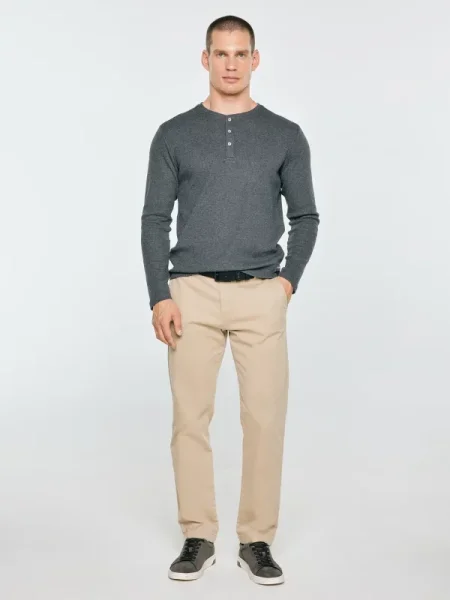 Men's long-sleeved gray Merrter 905 T-shirt